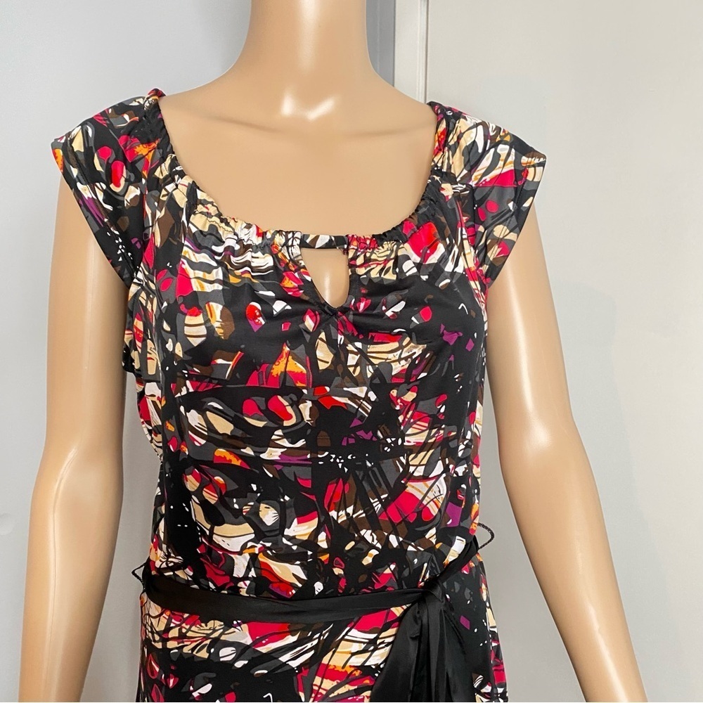 Abstract Print Black Dress - Picture 12 of 13
